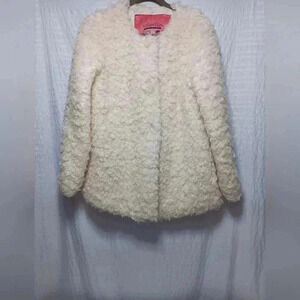 Collection By  Bernardo Off White Fuzzy Teddy Jacket. Size S